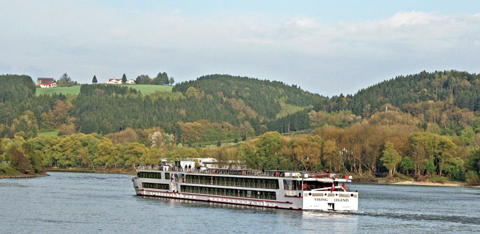 Cruising on Danube river from Passau to Budapest