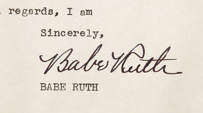 Estate Sale Shopper Pays $1 For A Babe Ruth-Signed Letter Worth A Small …