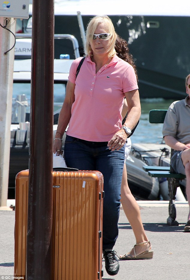 Game, set and match-ing denim! Martina Navratilova holidays in St.Tropez with …