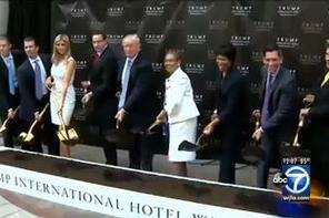 Donald Trump breaks ground on new D.C. hotel