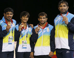 CWG 2014: Indian wrestlers shine as Sushil, Amit, Vinesh win gold on Day 6