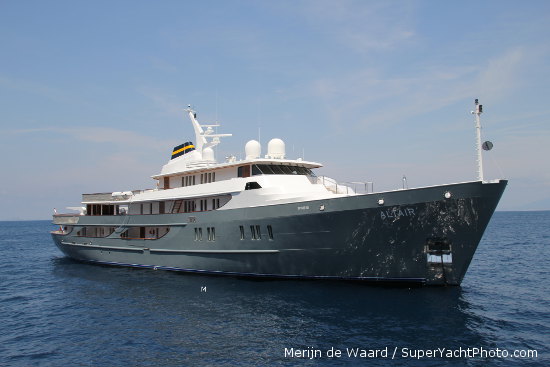 Superyacht Altair III at anchor off Capri