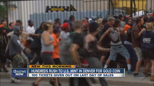 Hundreds make mad dash to buy gold JFK coins at US Mint in Denver Thursday …