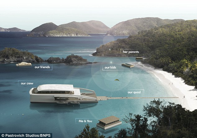 The build-your-own superyacht: Luxury 'mothership' vessel can tow bungalows …