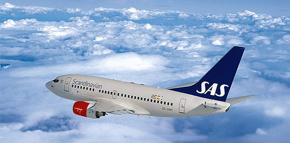Scandinavian Airlines inaugural flight lands in Houston