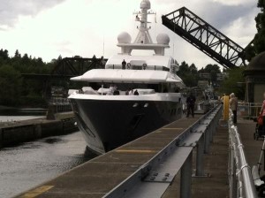 Super yacht wows locals at Ballard Locks