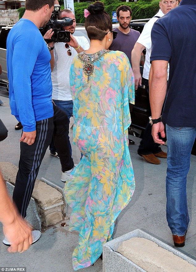 Lady Gaga leaves little to imagination in a see-through tunic dress in Istanbul