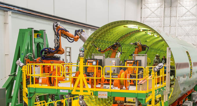 Boeing's Robotic Riveting System Installs 60000 Fasteners Per Fuselage