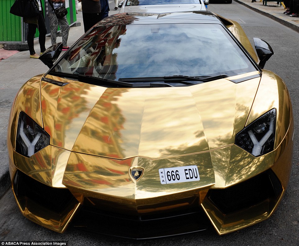 Gold Lamborghini worth £4m pictured in Paris could be world's most expensive car