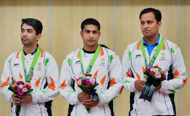 Olympic gold medallist Abhinav Bindra's high five