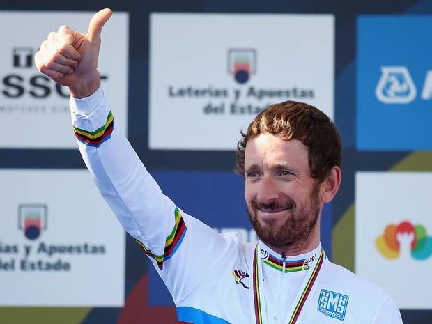 Bradley Wiggins wins gold in time trial at Road World Championships