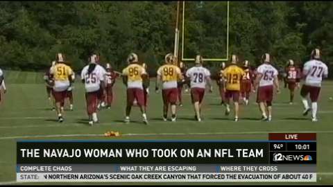 Navajo woman targeted by NFL team's lawsuit remains defiant