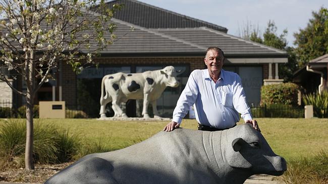 Dairy and land baron Tony Perich outside his office at Oran Park. Picture …
