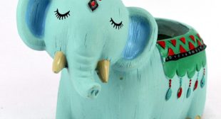 Sky Blue Dasara Elephant Planter polyresin pots