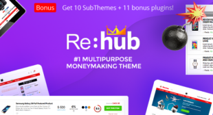 Download Free REHub Theme Multi-Purpose Hybrid (Nulled) – A Money Making WordPress Theme – FreeWpHub