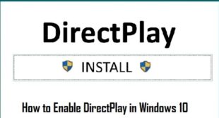 How to Enable DirectPlay in Windows 10