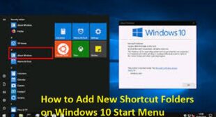 How to Add New Shortcut Folders on Windows 10 Start Menu