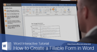 How You Can Create A Fillable Form in Word? Office.com/setup