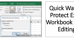 Quick Way To Protect Excel Workbook From Editing – Youtube