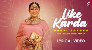 Like Karda Song Lyrics – Baani Sandhu