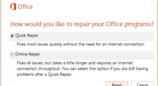 Method to Repair Microsoft Office Using the Control Panel?