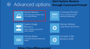 Tips to Start System Restore through Command Prompt: